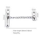 GIONAR Door Chain Lock, Heavy Duty Stainless Steel Anti-Theft Latch, Front Door Security Chain Lock for Home and Office, Door Chains for Front Door with 4 Screws(Silver)