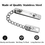 GIONAR Door Chain Lock, Heavy Duty Stainless Steel Anti-Theft Latch, Front Door Security Chain Lock for Home and Office, Door Chains for Front Door with 4 Screws(Silver)