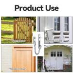 GIONAR Door Chain Lock, Heavy Duty Stainless Steel Anti-Theft Latch, Front Door Security Chain Lock for Home and Office, Door Chains for Front Door with 4 Screws(Silver)