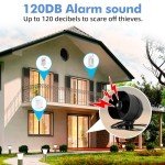 Wireless Alarm System with 120dB Siren & Sensors
