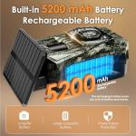 MAXDONE Wildlife Camera WiFi Bluetooth, 48MP 30FPS Solar Trail Camera with Night Vision Motion Activated, 0.1s Trigger Speed, IP66 Waterproof, Built-in 5200mAh Rechargeable Battery for Garden Monitor