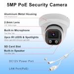 5MP Outdoor PoE IP Dome Security Camera