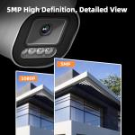 TIGERSECU 5MP Dome Security Camera - Weatherproof 4-in-1