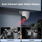 TIGERSECU 5MP Dome Security Camera - Weatherproof 4-in-1