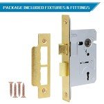 DIDA® 3 Lever Polished Brass Mortice Lock 75mm