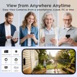 xmartO 2-Pack 2K HD AI Tracking Security Cameras