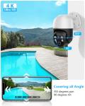 OOSSXX 4K PTZ Outdoor Security Camera System