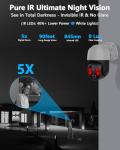 OOSSXX 4K PTZ Outdoor Security Camera System