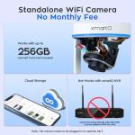 xmartO 2-Pack 2K HD AI Tracking Security Cameras