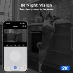 xmartO 2-Pack 2K HD AI Tracking Security Cameras