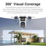 Triple Lens 360° WiFi PTZ Security Camera