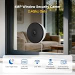 Lizhonto 4MP Window Camera with Night Vision