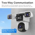 Triple Lens 360° WiFi PTZ Security Camera