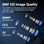 Triple Lens 360° WiFi PTZ Security Camera