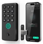 igloohome Deadbolt Go Smart Lock (Matte Black) w/Fingerprint, Digital Keys, Remote PIN Codes and Smart Watch Access - ANSI/BHMA Certified, Easy to Install, Remote Control and Alexa with WiFi Bridge