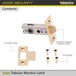 Brass Tubular Mortice Latch Set - 4 Pack