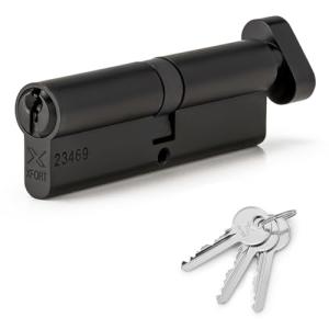 XFORT Matt Black Euro Cylinder Lock with Keys