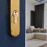 XFORT Brass Euro Cylinder Lock with 3 Keys
