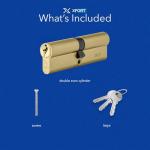 XFORT Brass Euro Cylinder Lock with 3 Keys
