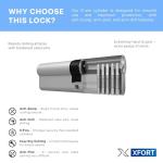 XFORT® Chrome Euro Cylinder Lock with Keys