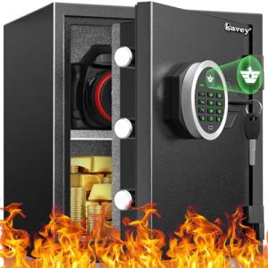 Fireproof Safe with Digital Keypad and Alarm