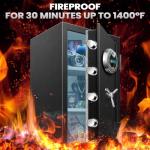 Fireproof Biometric Safe with Keypad and Handle