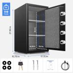 Fireproof Biometric Safe with Keypad and Handle