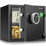 Kavey Biometric Fireproof Safe with Dual Alarm
