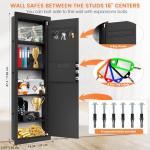 47.3" Fireproof Wall Safe with Shelves and Hooks