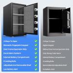 Fireproof Biometric Safe with Keypad and Handle