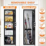 47.3" Fireproof Wall Safe with Shelves and Hooks