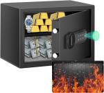 Fingerprint Security Safe with Fireproof Waterproof Bag