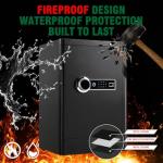 5.0 Cuft Biometric Safe: Fireproof & Waterproof