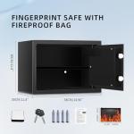 Fingerprint Security Safe with Fireproof Waterproof Bag