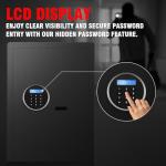 Fireproof Safe Box with LCD Display and Alarm