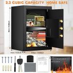 Fireproof Home Safe with Digital Lock and Bag