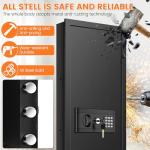47.3" Fireproof Wall Safe with Shelves and Hooks