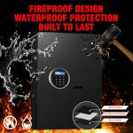 Fireproof Safe Box with LCD Display and Alarm