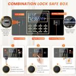 Extra Large Fireproof Waterproof Safe Box with Lock