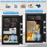 Extra Large Fireproof Safe with Keypad and Drawer