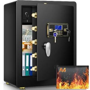 Large Fireproof Waterproof Home Safe Box with Lock