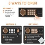 AONBNOCT Fireproof Digital Safe with Keypad Lock