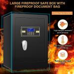 Large Fireproof Waterproof Home Safe Box with Lock