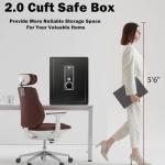 Fireproof Safe Box with Fingerprint and Key