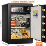 Large Fireproof Waterproof Home Safe Box with Lock
