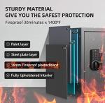 Fireproof Safe with Digital Lock and Removable Shelf