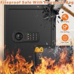 Large Fireproof Waterproof Home Safe with Removable Shelf