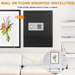 Fireproof Home Safe with Digital Lock and Bag