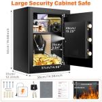 Large Fireproof Waterproof Home Safe with Removable Shelf