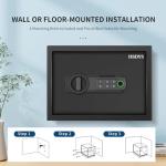 Fingerprint Security Safe with Fireproof Waterproof Bag